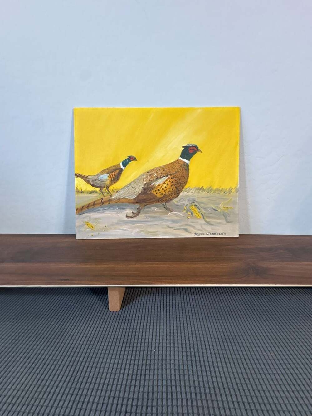 Original Oil Painting on Canvas Pheasants by Ronnie Nichterlein